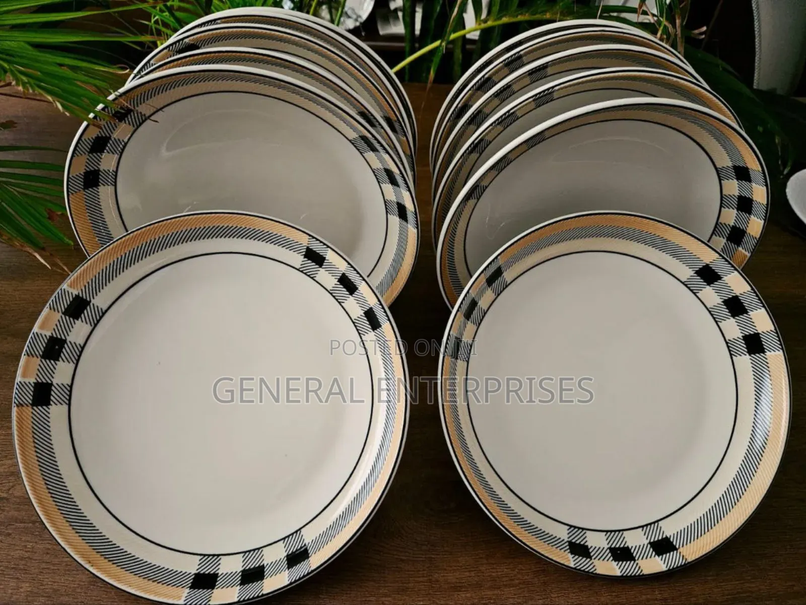 Decorative Ceramic Dinner Plate 6pcs