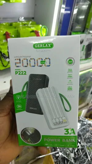 4 in 1 Portable Power Bank 20000mah - Black/White