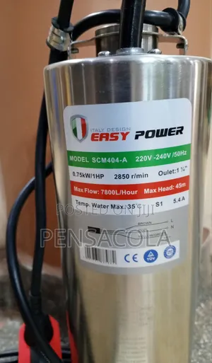 45m Submersible Water Pump 1 Hp