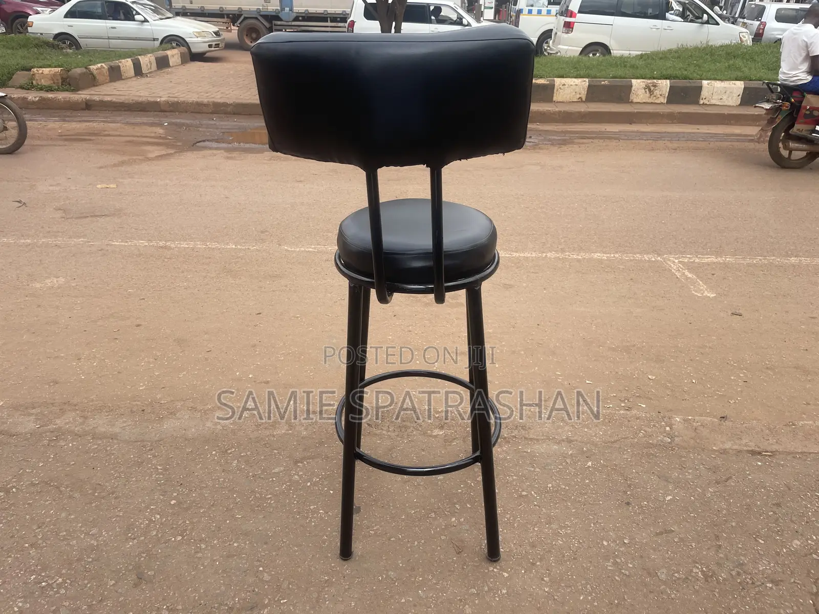 Bar Stool Black With a Back