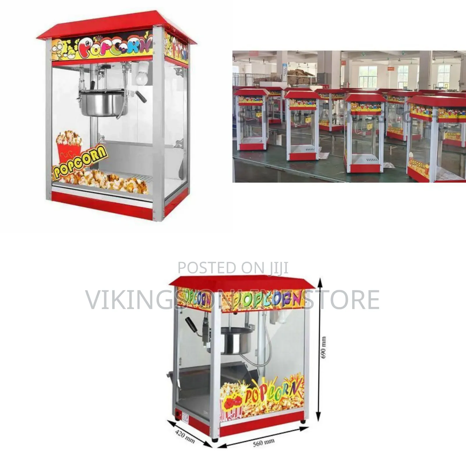 Commercial Electric Popcorn Machine - Transparent