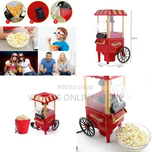 Vintage-Style Tabletop Hot Air Popcorn Maker - Multicolor