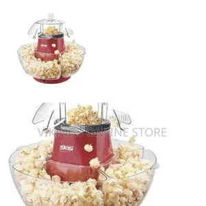 Hot Air Popcorn Maker With Integrated Serving Bowl - Multicolor