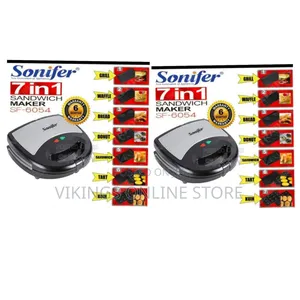 Sonifer Sf-6054 7-in-1 Multi-Functional Sandwich Maker - Multicolor