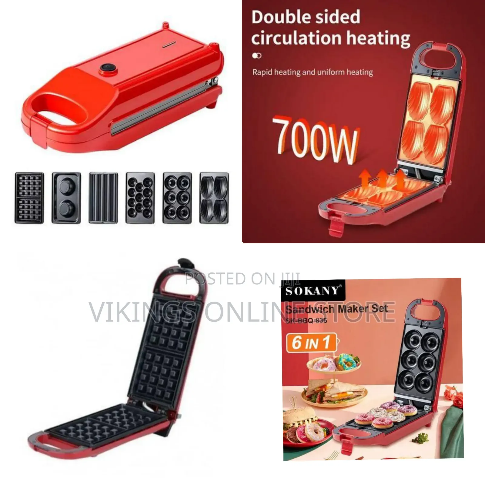 Sokany 6 in 1 Sandwich Breakfast Maker Set