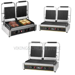 Electro Masters Commercial Double Panini Press / Grill - Multicolor