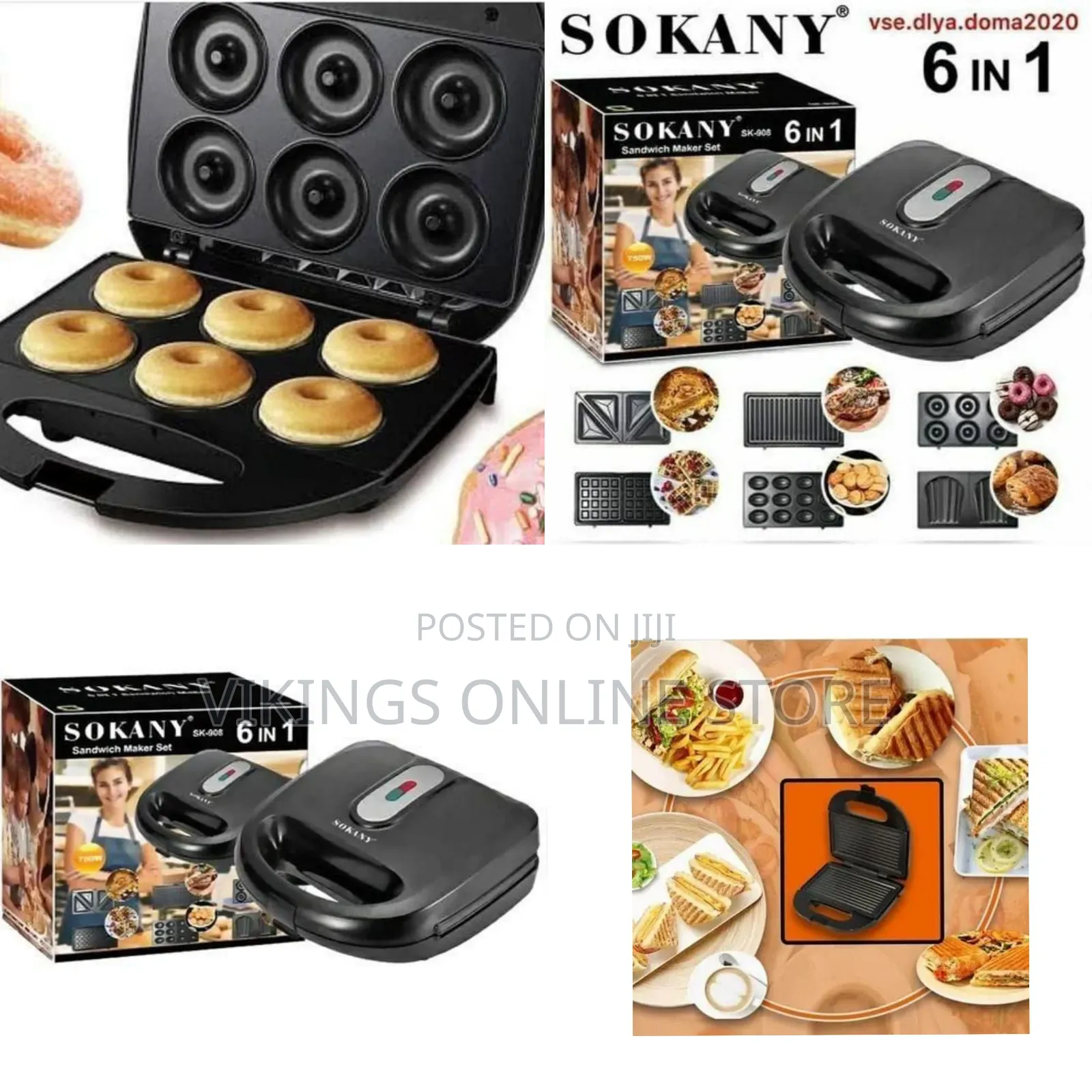 Sokany Sandwich Maker Set, 6-in-1