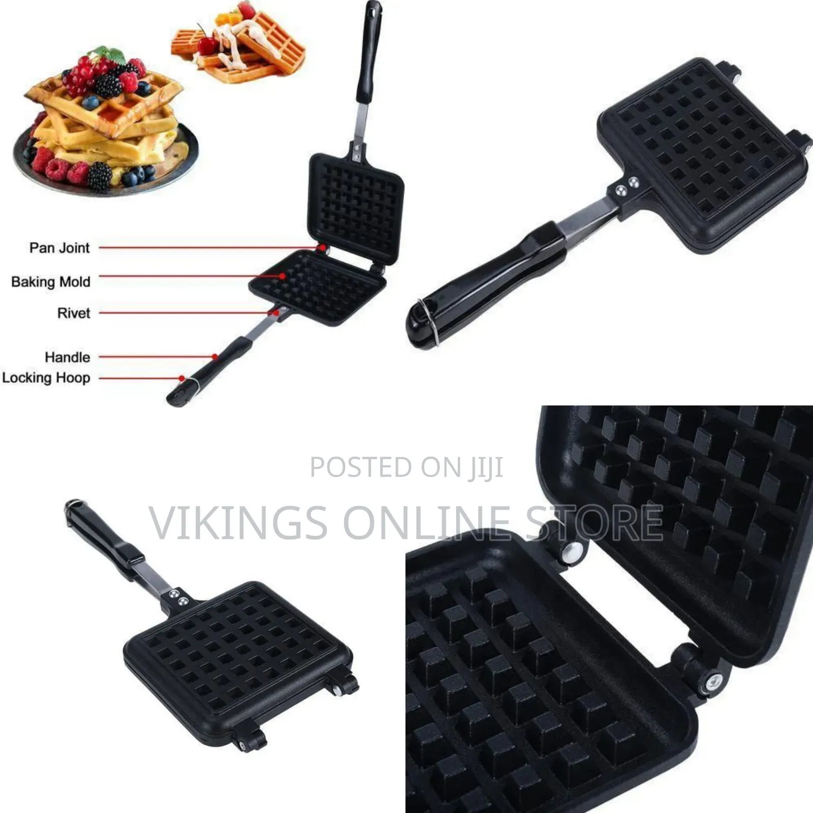 Classic Stove-Top Waffle Maker - Multicolor
