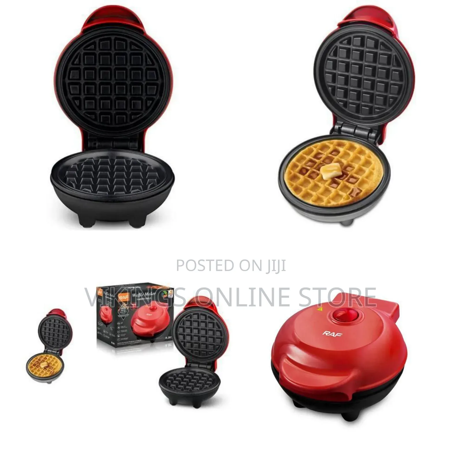 Raf Compact Non-Stick Mini Waffle Maker