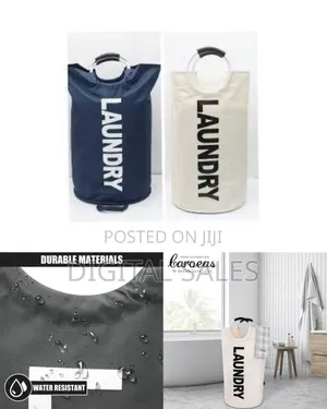 Tall Collapsible Laundry Hamper With Handles (100l)