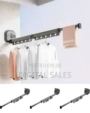 Space-Saving Retractable Wall-Mounted Clothes Drying Rack