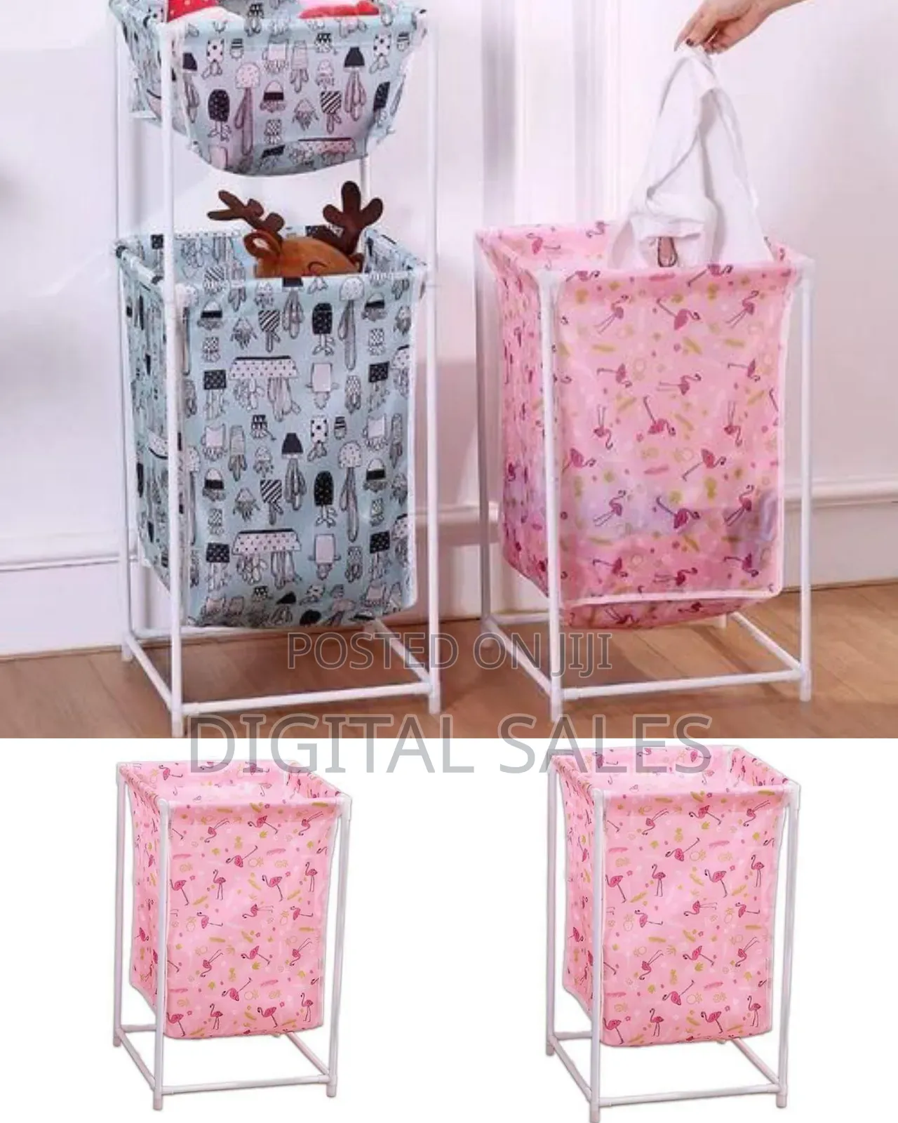 Collapsible Fabric Laundry Hamper With Sturdy Frame