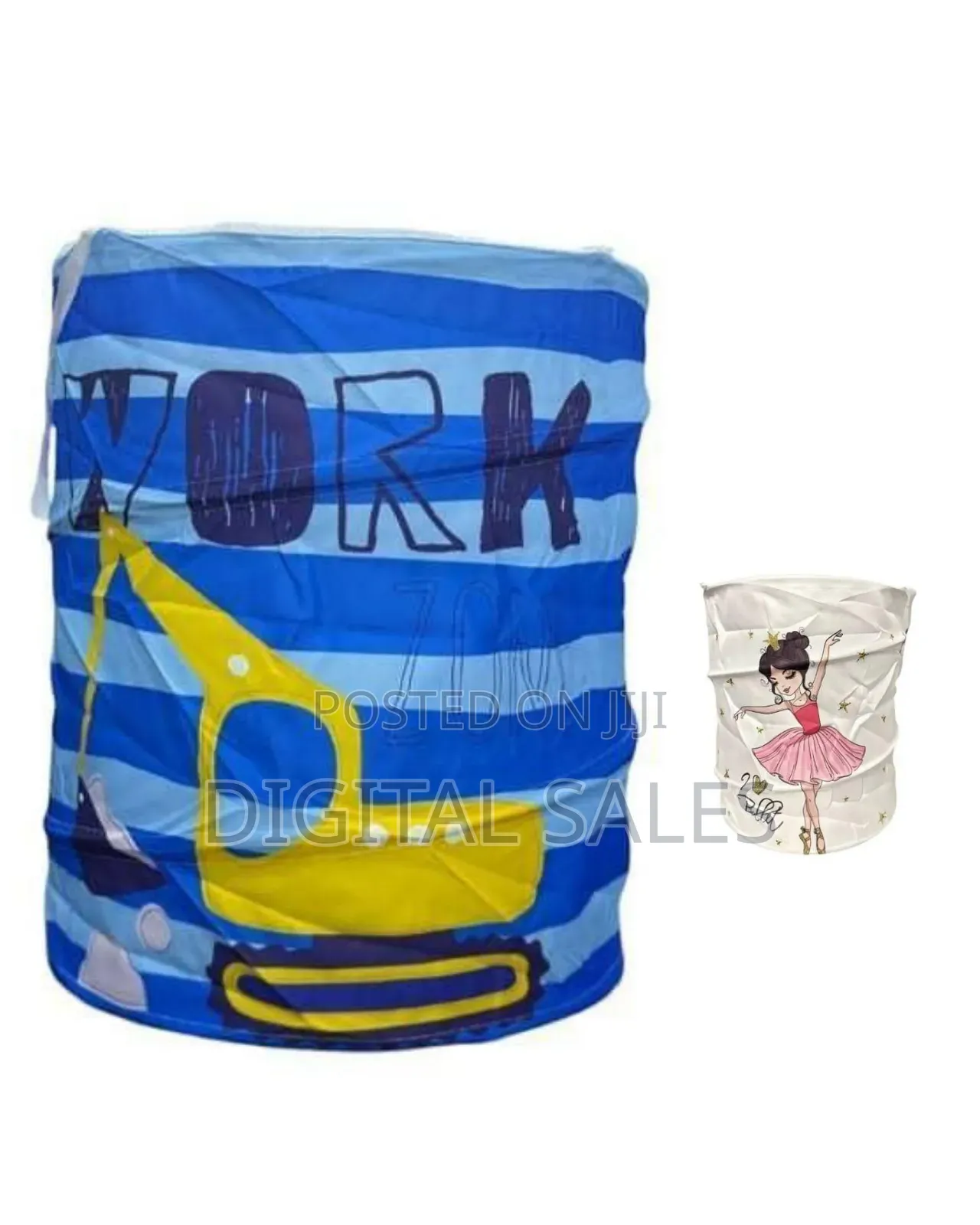 Colorful Children's Laundry Hamper / Toy Storage Basket
