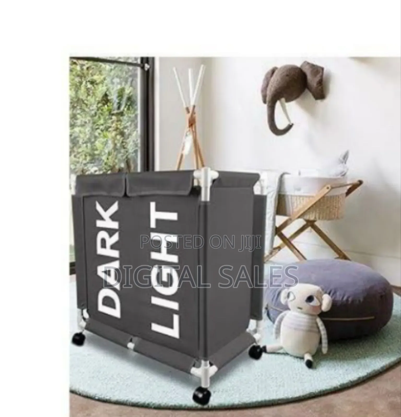 Dual Section Rolling Laundry Hamper / Sorter