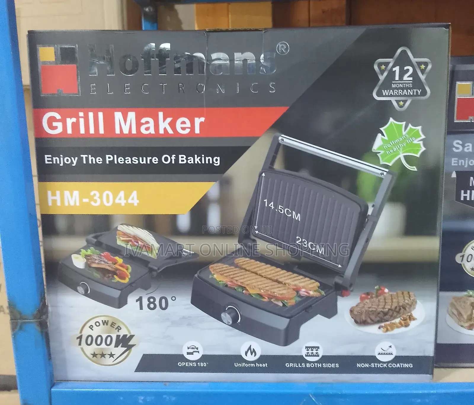 Hoffmans Grill Maker (Model Hm-3044) - 12 Months Warranty