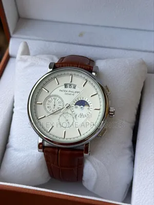 White Face Men's Authentic Automatic Patek Phillipe Geneva Wrist Watch