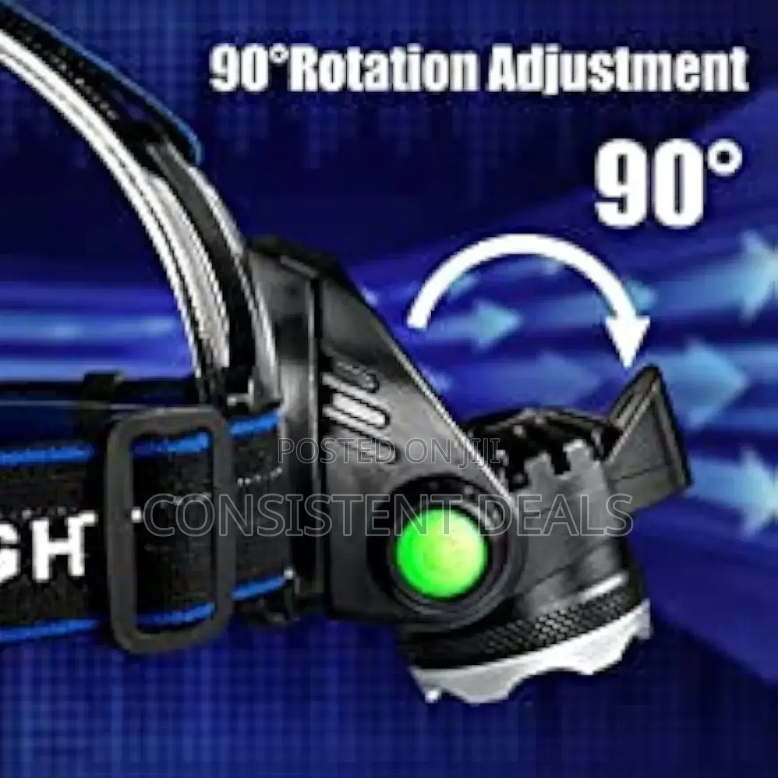 Rechargeable Charger Head Flashlight With Led Lamp Head Torch