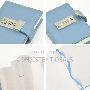 Pu Leather Lockable Diary Sketchbook Daily Planner