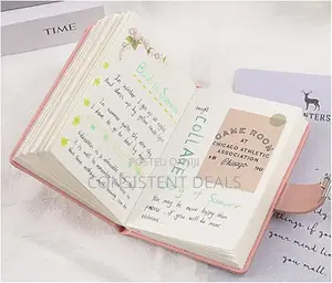 Pu Leather Lockable Diary Sketchbook Daily Planner