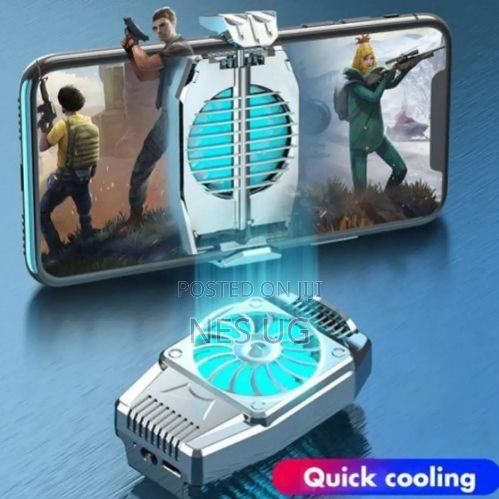 H15 Portable Mobile Phone Game Cooler Cooling Fan Radiator - Silver