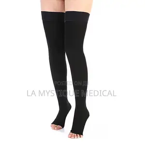 Black Varicose Compression Stockings