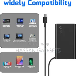 65w Lenovo Laptop Charger Usb C Compatible With Lenovo
