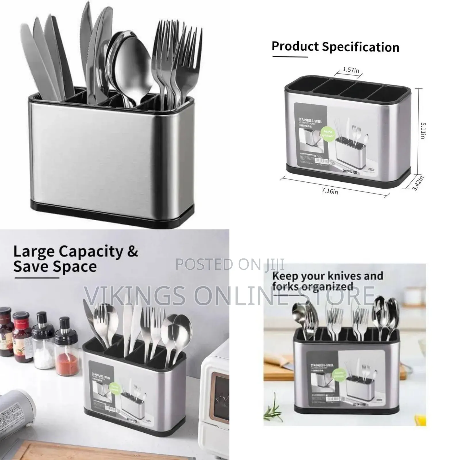 Stainless Steel Utensil Holder