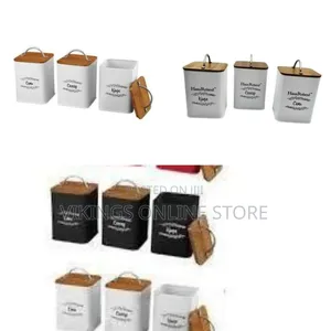 Rustic-Chic Kitchen Storage Canister Set - Multicolor