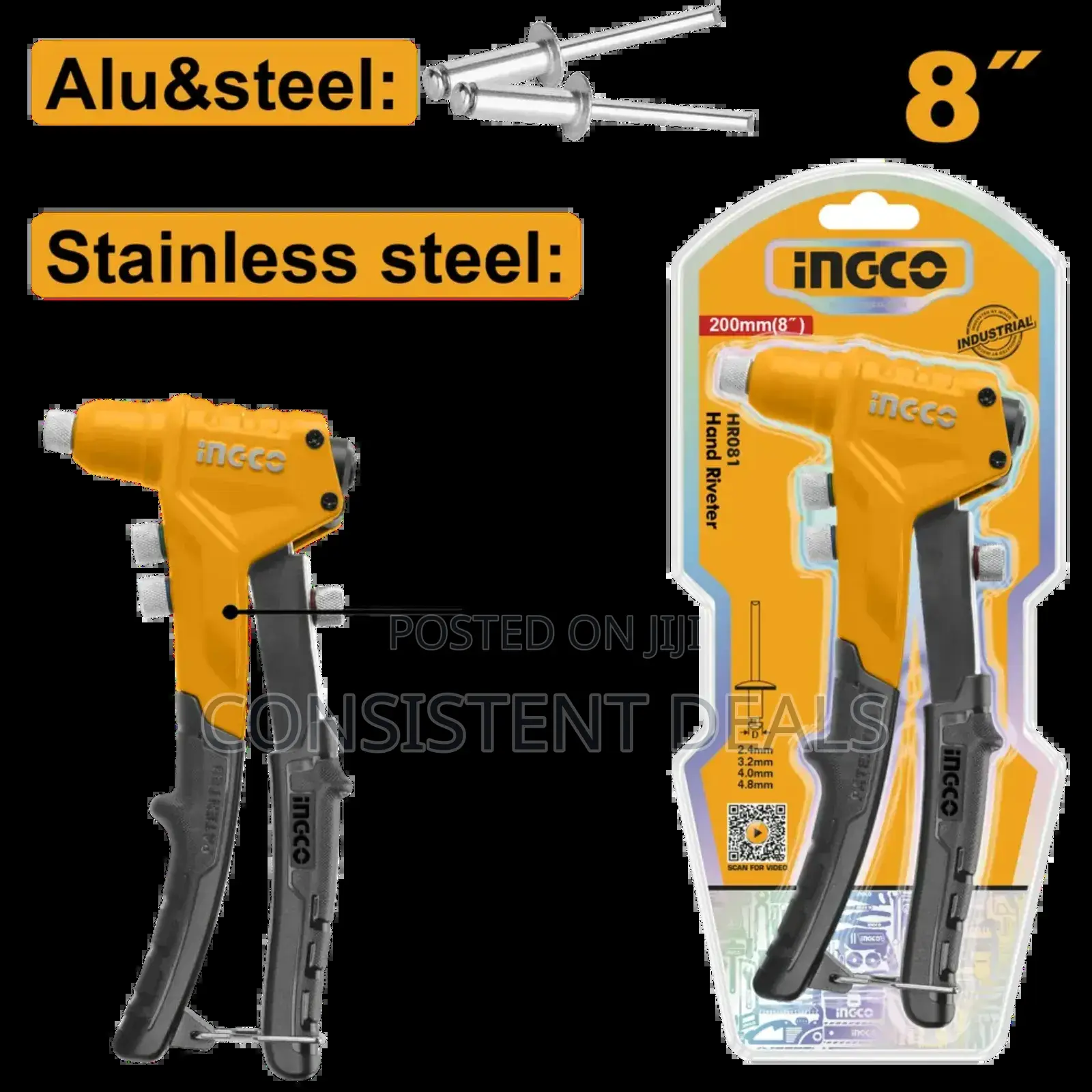 Ingco Hand Riveter 8"