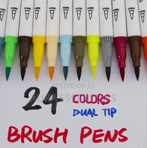 24 Colors Dual Tip Brush Pens