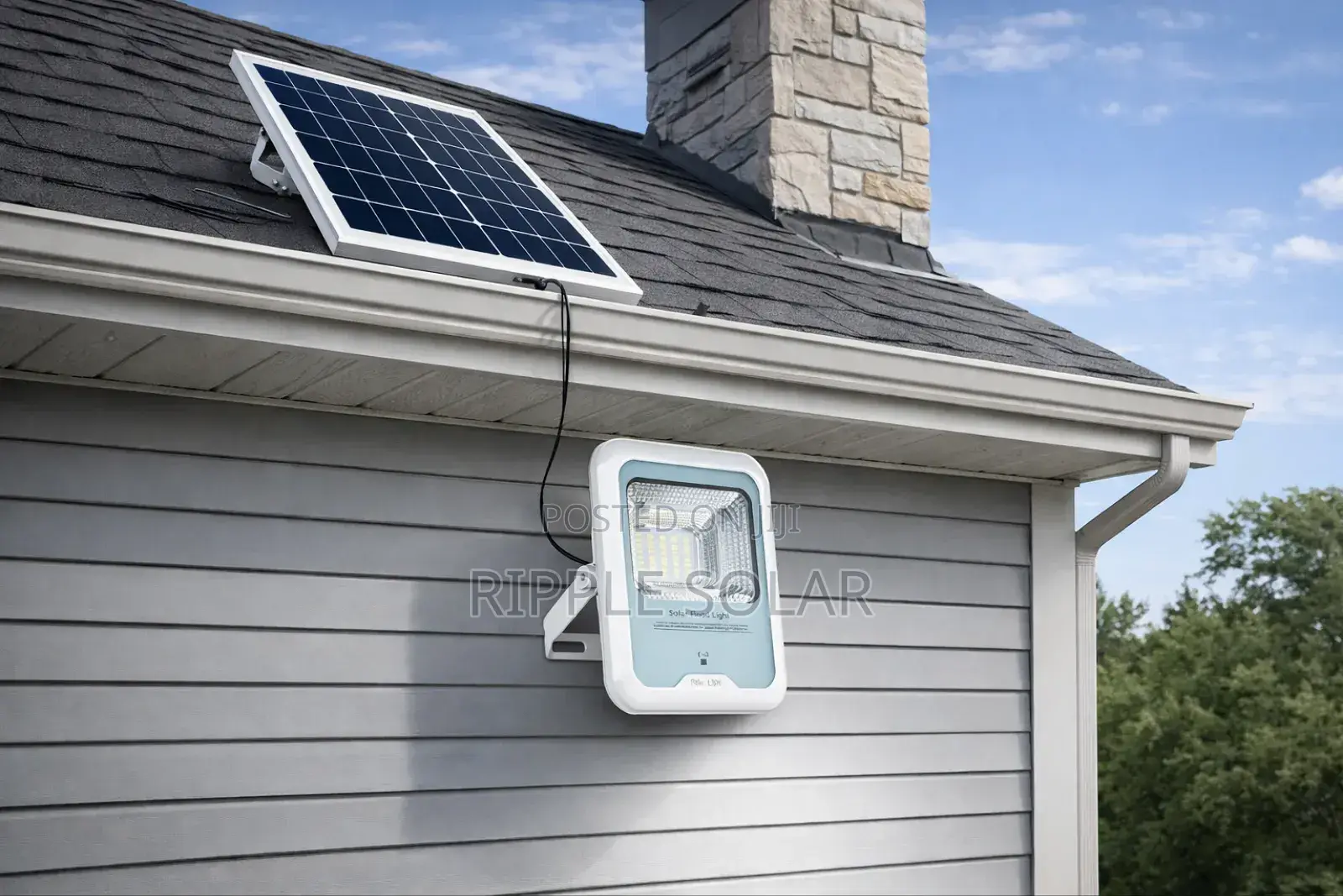300w Solar Flood Light Remote Control Waterproof Security Lamp