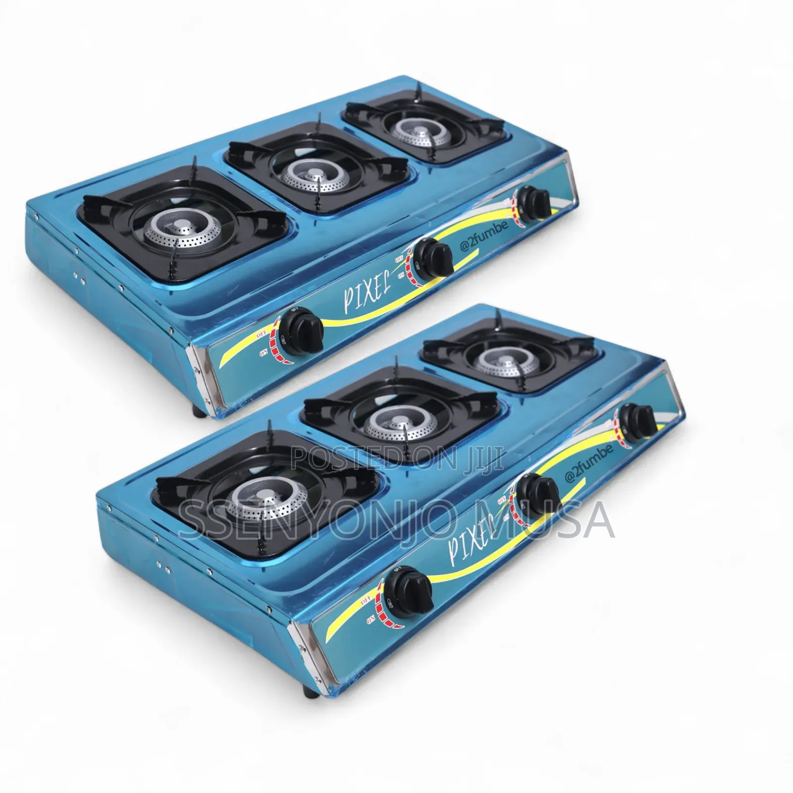 Pixel 3 Burner Gas Stove - Lpg, Automatic Ignition, High-