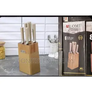 Knife Set With A Wooden Block