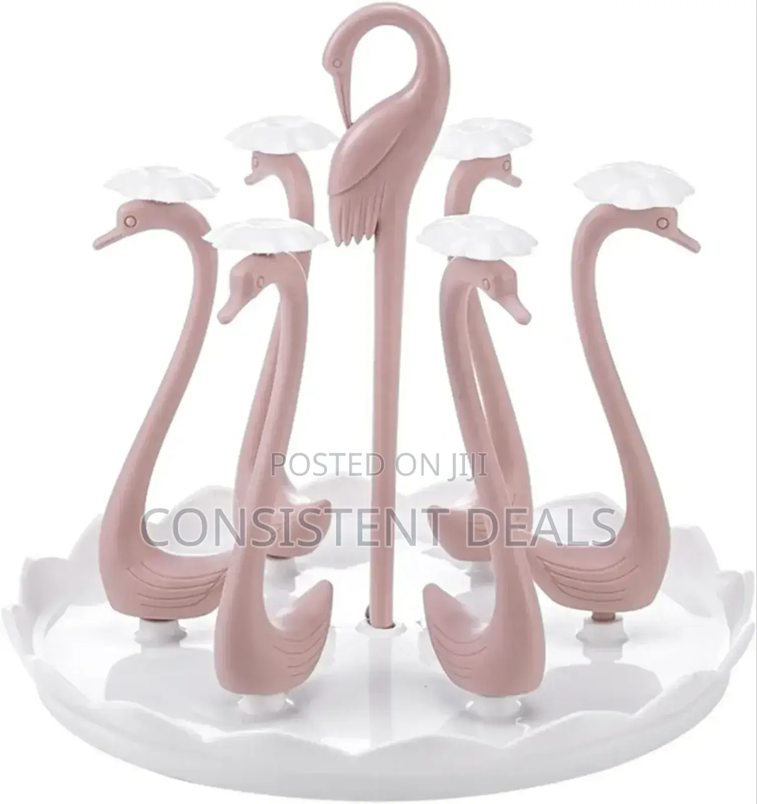 Draining Cup Storage Rack Holder Space Saving Rotating Water Cup Rack