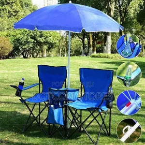 Portable Double Folding Beach Chair Set