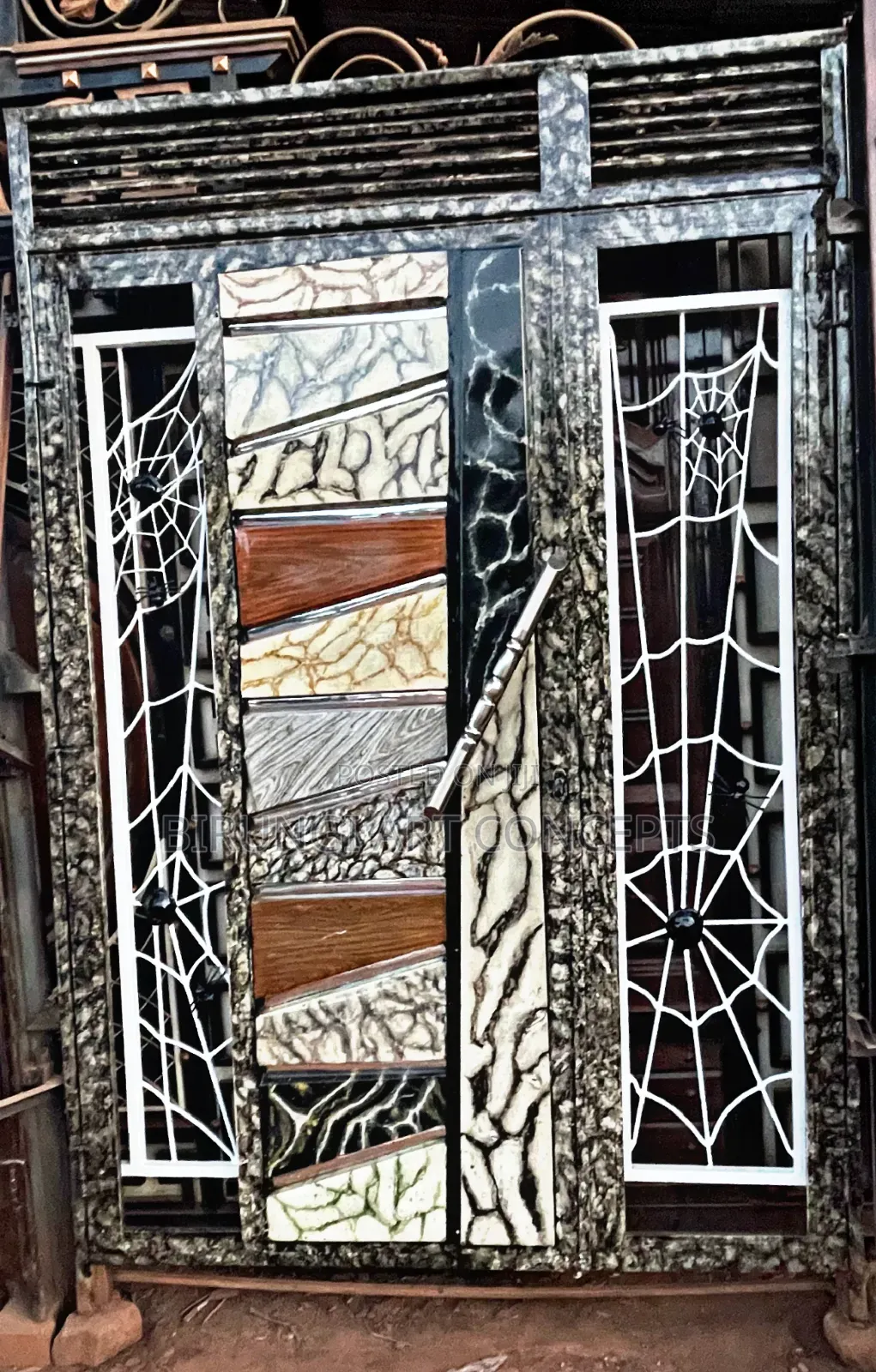 Marble Effect Painted Modern Door