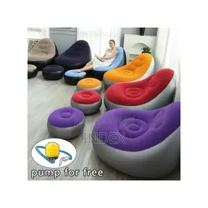 1pc Inflatable Lazy Air Sofa - Multicolo