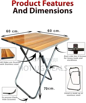 Portable Foldable Camping Picnic Table Set With Two  Seats