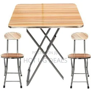 Set Of Foldable Table 60cm & 2 Seats