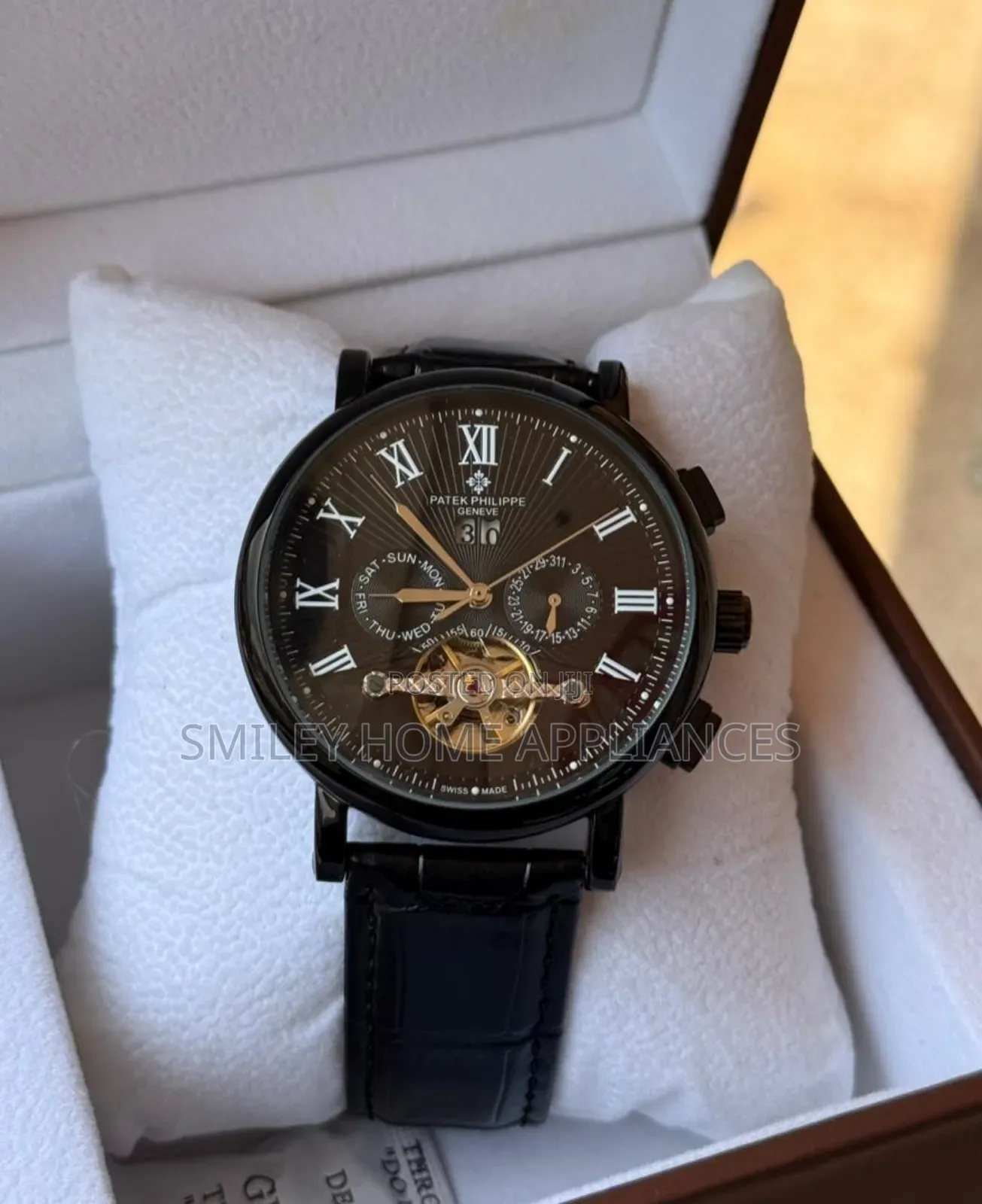 Black Dial Men's Authentic Mechanical Patek Philippe Geneva Wrist Edit