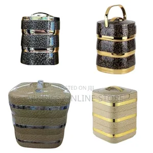 Elegant Multi-Tiered Insulated Food Carrier - Multicolor