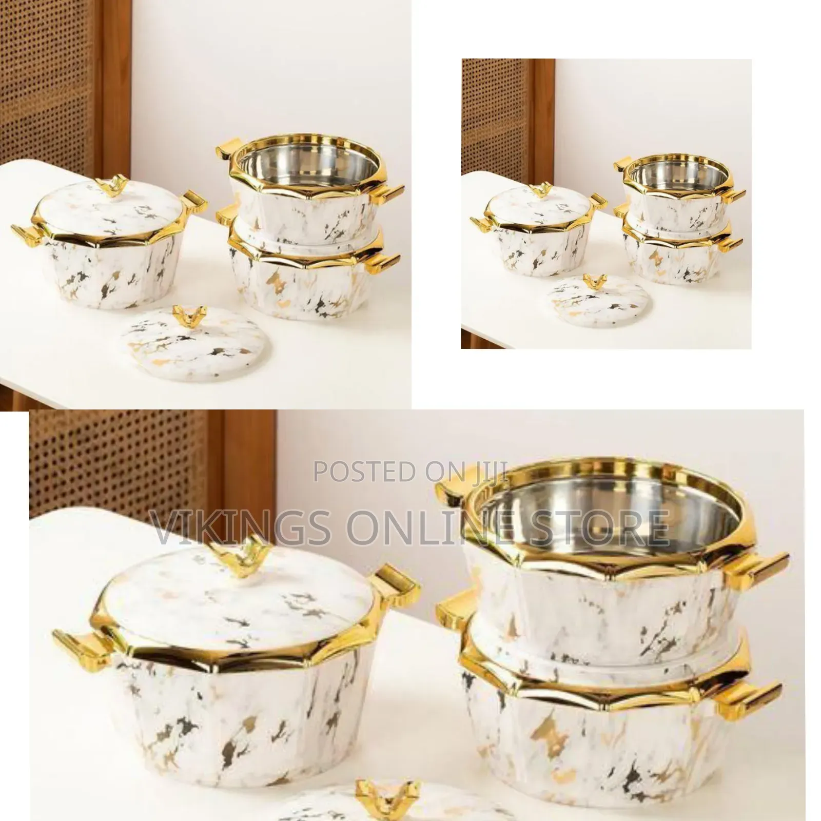 Elegant Insulated Serving Casseroles / Food Warmer Set - Multicolor