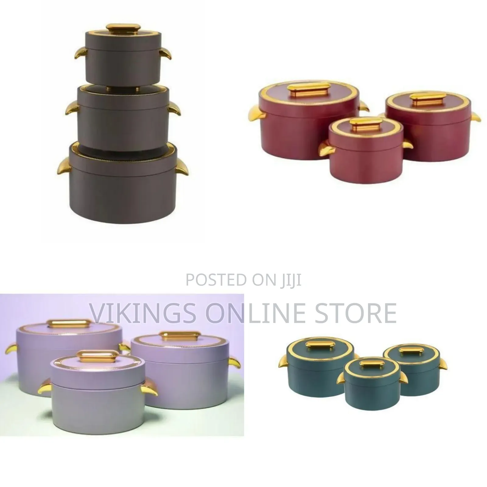 Luxurious Thermal Insulated Serving Pot Set - Multicolor