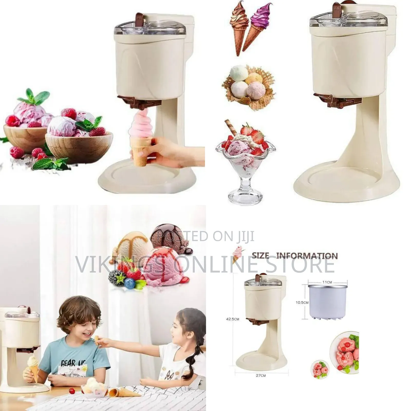 Automatic 1 Liter Ice Cream Machine