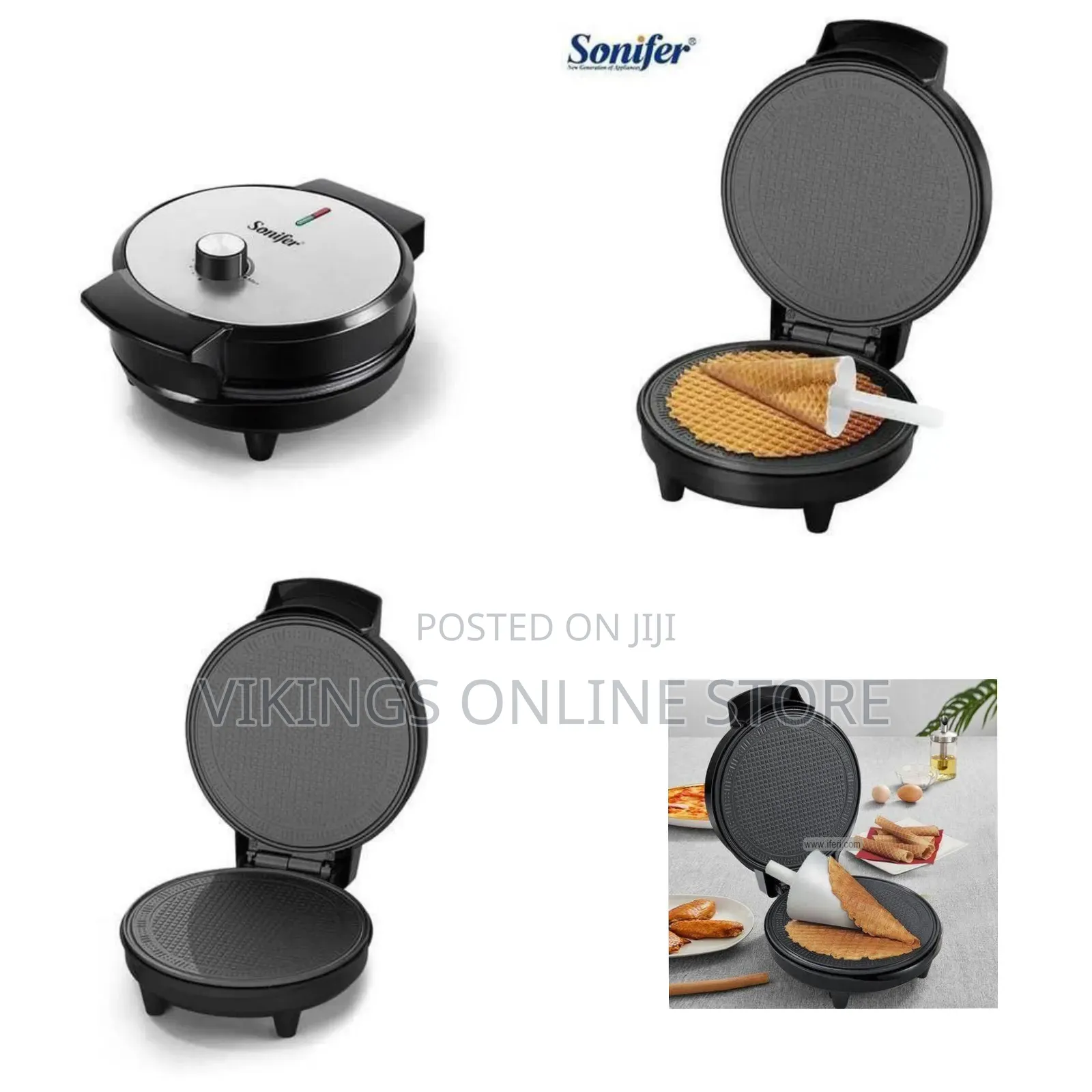 Sonifer Waffle/Ice Cream Cone Maker - Multicolor