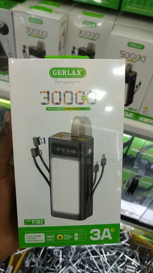 30000mah Power Bank Fast Charging External Battery Charger With Usb C