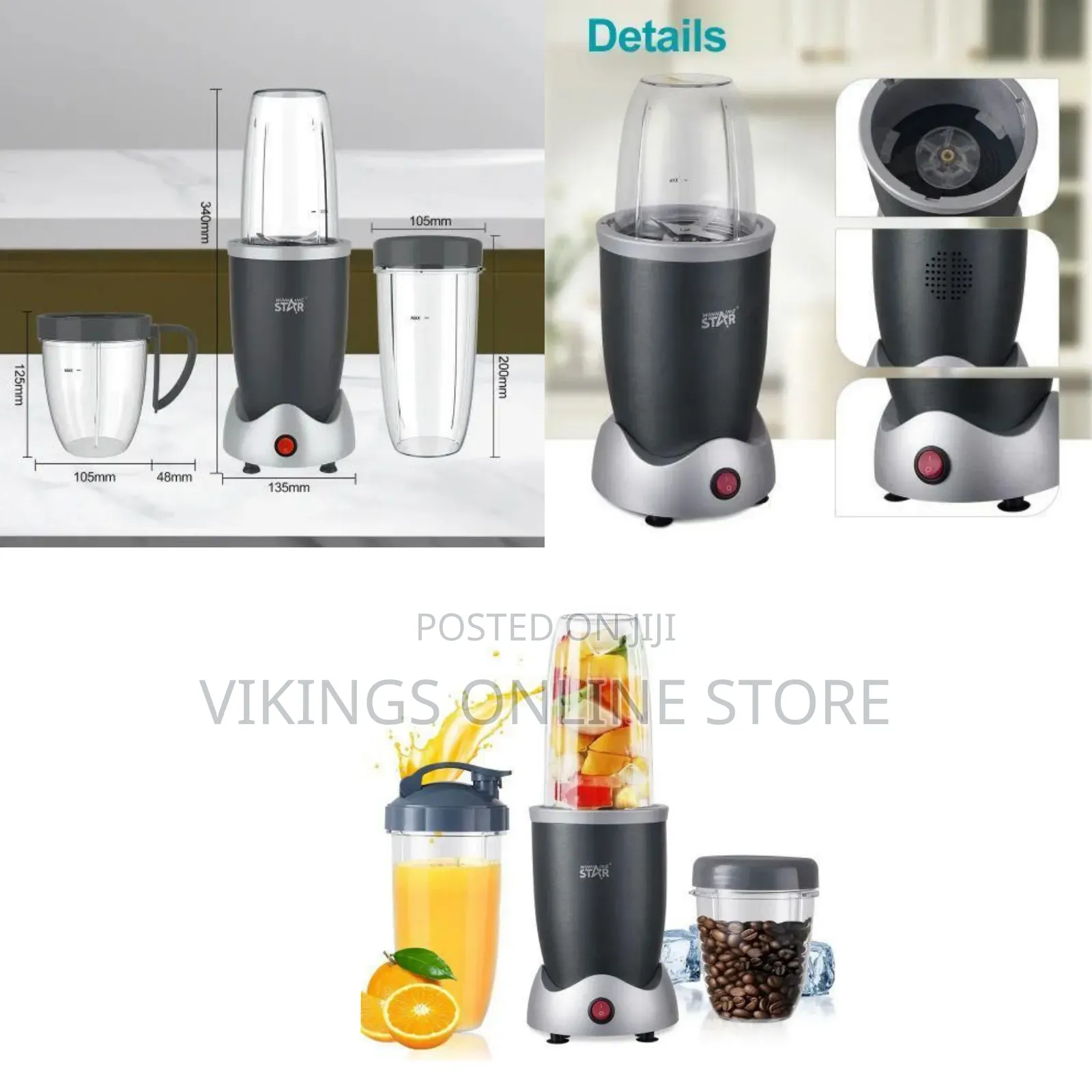 Winningstar Multifunctional 3-in-1 Blender