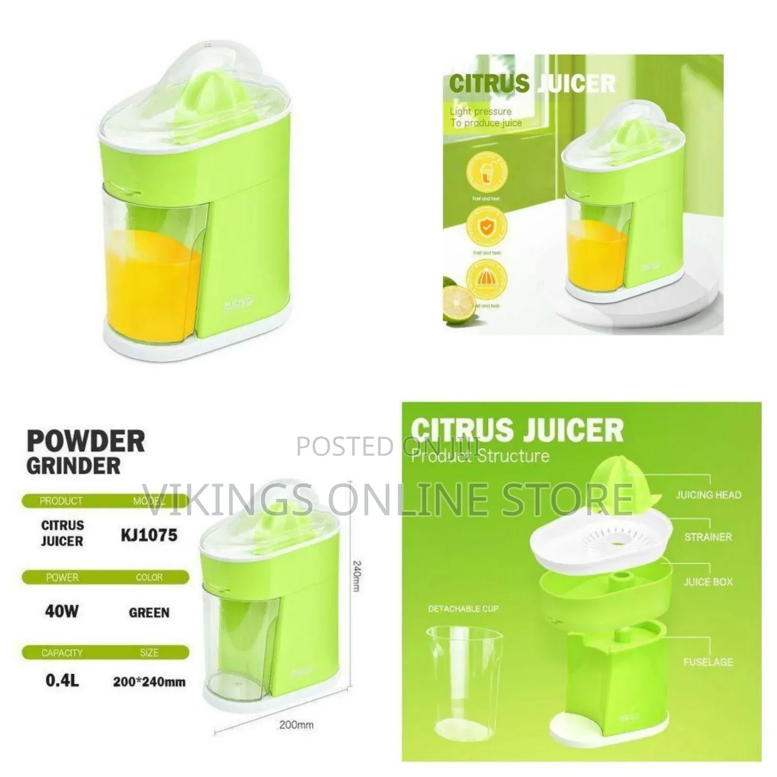 DSP Efficient Electric Citrus Juicer - Multicolor