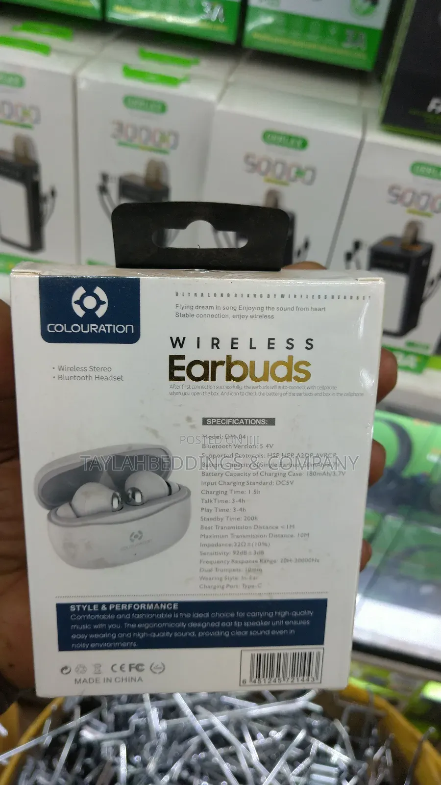 Wireless Earbuds in-Ear Bluetooth 5.4 4mics Enc Clear Call 30 Playtime