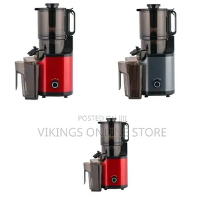 Compact Slow Masticating Juicer With Wide Feed Chute - Multicolor